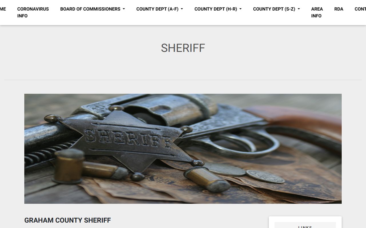 Graham County Jail inmate lookup sheriff contact page